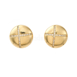 Pendientes de latón con circonitas cúbicas transparentes&nbsp;EJEW-Q042-01A-G