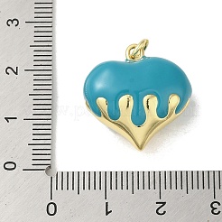 Pendentifs en laiton émaillé de placage de crémaillère&nbsp;KK-S366-05G-08