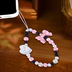 1 Stück Valentinstag-Handygurte aus Acrylperlen für Frauen&nbsp;AJEW-LP0004-50