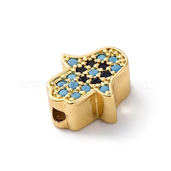 Perles de cubes zircone en laiton &nbsp;KK-S510-43G-01