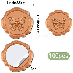 100 Stück selbstklebende Wachssiegelaufkleber&nbsp;DIY-CP0011-01A