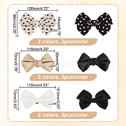 6 Stile Polyester-Schuhdekorationen mit Schleife&nbsp;AJEW-GA0007-58