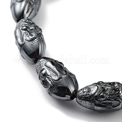 Nichtmagnetischen synthetischer Hämatit Perlen Armbänder stretch&nbsp;BJEW-H589-01G
