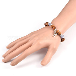 Legno perline tratto bracciali&nbsp;BJEW-JB01831