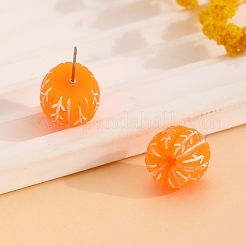 Pendientes de resina naranja&nbsp;LS-EJEW-B136-01