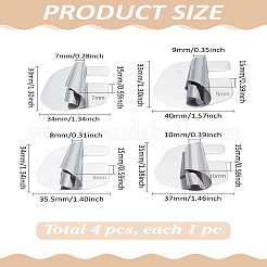 4 Stück 4 Stile Edelstahl Nährollsäumerfuß&nbsp;AJEW-LP0010-19B