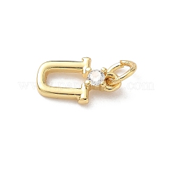 Messingpflaster klare Zirkonia Charms&nbsp;KK-A273-01G-U