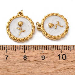 Pendentifs en acier inoxydable 304 émaillés&nbsp;STAS-U061-51G-02A