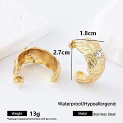 Orecchini a bottone in acciaio inossidabile 304 per donna&nbsp;HX8222