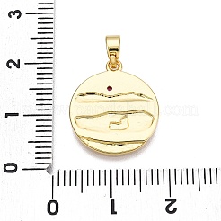 Colgante micropavé cubic zirconia de latón&nbsp;KK-T070-37G