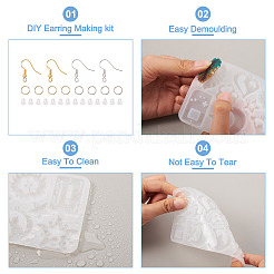 2 Stück Silikonformen für Anhänger im 2-Stil mit Geometrie&nbsp;DIY-TA0005-01
