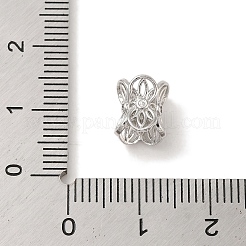 Laiton micro pavé perles d'espacement zircon cubique transparent&nbsp;KK-K371-23P