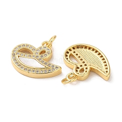 Pendenti in zirconi cubici trasparenti in micro pavè di ottone&nbsp;KK-B083-33E-G