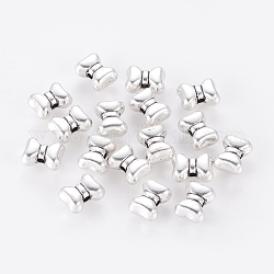 Alloy Beads, Bowknot, Cadmium Free & Nickel Free & Lead Free, Antique Silver, 8x10x5mm, Hole: 1.5mm