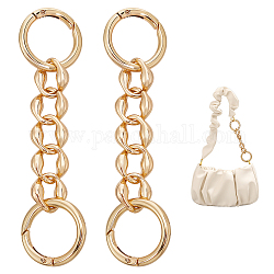Бордюрные цепи для сумок из сплава, удлинитель ремня сумки, с пружинным кольцом ворот, золотые, 14 см