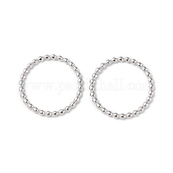 304 anello di congiunzione in acciaio inox, anello di perline tonde, colore acciaio inossidabile, 12.5x1mm, diametro interno: 10mm