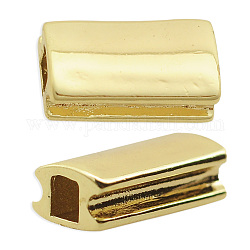 Perline in ottone, rettangolo della scanalatura, oro chiaro, 11x6x4.5mm, Foro: 2.5 mm, 3pcs/scatola