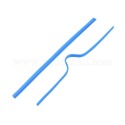 Pe Nasenbrückendraht für Mundabdeckung, mit verzinktem Eisendraht einkernig innen, DIY Einweg Munddeckel Material, Blau, 8 Zoll (3.14 cm), 4 mm breit