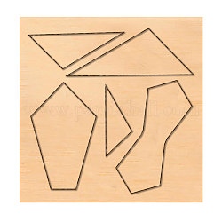 Matrice de découpe de coupe de bois, avec de l'acier, pour bricolage scrapbooking / album photo, carte de papier de bricolage décoratif, Motif géométrique, 100x100x24mm