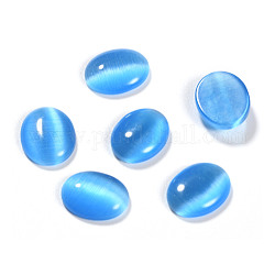 Katzenauge-Cabochons, Oval, königsblau, 25x18x3~4 mm
