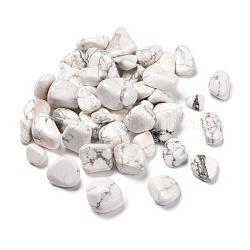 Natürliche Howlith Perlen, kein Loch, Nuggets, getrommelt Stein, Heilsteine für den Ausgleich eines Chakras, Kristalltherapie, Meditation, Reiki, Vasenfüller Edelsteine, 7 mm, ca. 9~45x8~25x4~20 Stk. / 112 g