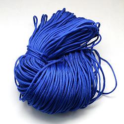 7 nucleo interno corde in poliestere e spandex, tinta unita, per la fabbricazione di braccialetti di corda, blu, 4~5mm, circa 109.36 iarde (100 m)/fascio, 420~500g / bundle