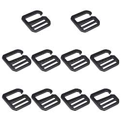 Zinc Alloy Slider Buckles, 9-Shaped Adjustable Buckle Fasteners, for Strap Leathercraft Bag Belt, Electrophoresis Black, 48.5x46x3mm, Hole: 32x4.7mm