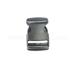 Verstellbare, konturierte, seitliche Schnellverschlussschnalle aus Kunststoff, Schwarz, 61x44x14 mm, Bohrung: 38x4 mm