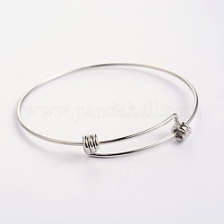 Bracelet extensible réglable en 304 acier inoxydable fabrication de bracelet, couleur inoxydable, 67x61mm, 1.5~10mm