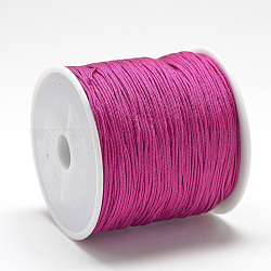 Nylon Thread, Chinese Knotting Cord, Medium Violet Red, 1.5mm, about 142.16 yards(130m)/roll