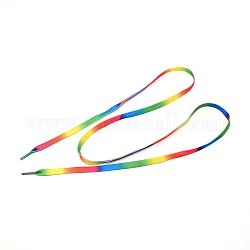 Polyester Flat Custom Shoelace, Flat Sneaker Shoe String, for Kids and Adults, Colorful, 1185x9x3mm