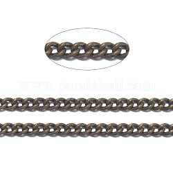 Latón retorcido cadenas, cadenas del encintado, sin soldar, con carrete, oval, sin plomo y níquel y cadmio, Bronce antiguo, 1.8x1x0.36mm, aproximadamente 32.8 pie (10 m) / rollo