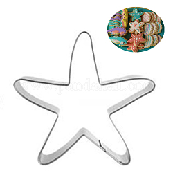 304 Stainless Steel Cookie Cutters, Cookies Moulds, DIY Biscuit Baking Tool, Starfish/Sea Stars, Stainless Steel Color,  84x74mm