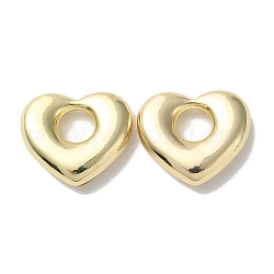 Perline europee in lega ecologica, grandi perle del cuore buco, oro, 16x18x4mm, Foro: 5.5 mm