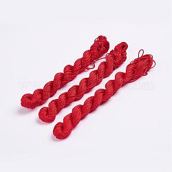 Nylon Thread, Nylon Jewelry Cord for Custom Woven Bracelets Making, FireBrick, 1mm, about 26.24 yards(24m)/bundle, 10bundles/bag, about 262.46 yards(240m)/bag