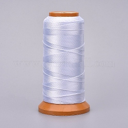 Polyesterfäden, für Schmuck machen, weiß, 1 mm, ca. 284.33 Yard (260m)/Rolle