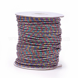 Polyester Cord, Colorful, 2.5mm, 50yards/roll(150 feet/roll)