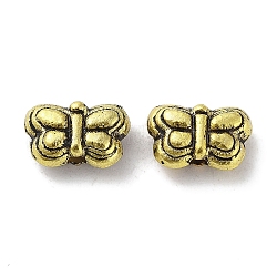 Perline in lega stile tibetano,  cadmio& piombo libero, farfalla, oro antico, 5.5x8.5x4mm, Foro: 1.2 mm, circa 1428pcs/1000g