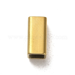 304ステンレス鋼ビーズ  長方形  ゴールドカラー  10x5x5mm  穴：4x4mm