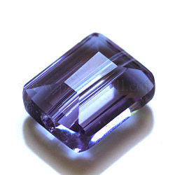Abalorios de cristal austriaco de imitación, aaa grado, facetados, Rectángulo, lila, 10x12x5.5mm, agujero: 0.9~1 mm