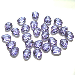 Perles d'imitation cristal autrichien, grade AAA, facette, larme, lilas, 12x9x3.5mm, Trou: 0.9~1mm