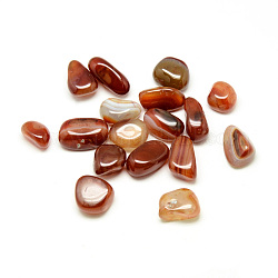 Perles naturelles en agate rouge, pierre roulée, pierres de guérison pour 7 équilibrage des chakras, cristal thérapie, méditation, reiki, pas de trous / non percés, teinte, pépites, 15~30x10~20x10~15mm, environ 135 pcs/1000 g