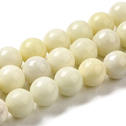 Natürliche Jade Perlen Stränge, Runde, 10~10.5 mm, Bohrung: 1.2 mm, ca. 37 Stk. / Strang, 15.35'' (39 cm)