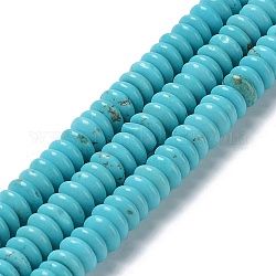 Natürliche Howlith Perlen Stränge, gefärbt, Scheibe, 8~8.5x3.5~4 mm, Bohrung: 1 mm, ca. 116 Stk. / Strang, 15.55'' (39.5 cm)