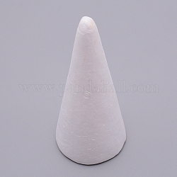 Modelage de mousse de polystyrène, bricolage décoration artisanat, cône, blanc, 72x185mm