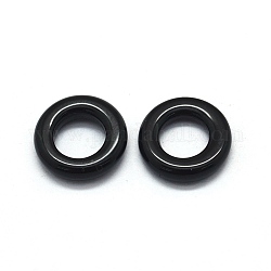 Натуральный черный агат подвески, кольцо, 12x2.5 мм, внутренний диаметр: 6 мм