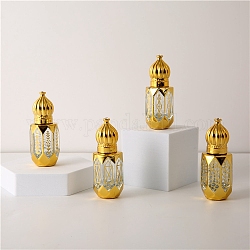 Glass Pump Spray Bottles, Perfume Refillable Bottle, Gold, 2.482x6.67cm, Capacity: 6ml(0.20fl. oz)