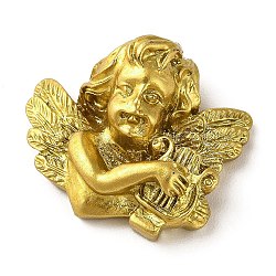 Непрозрачные кабошоны из смолы, ангел, золотые, 28x31x13 мм