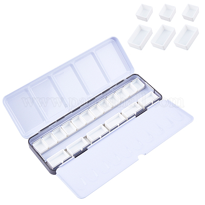 Empty Watercolor 24 pcs Full Pans with Tin Box for Watercolorns 
