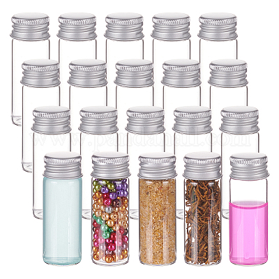Clear Glass Spice Jars 4oz - Pink Lids Case of 12